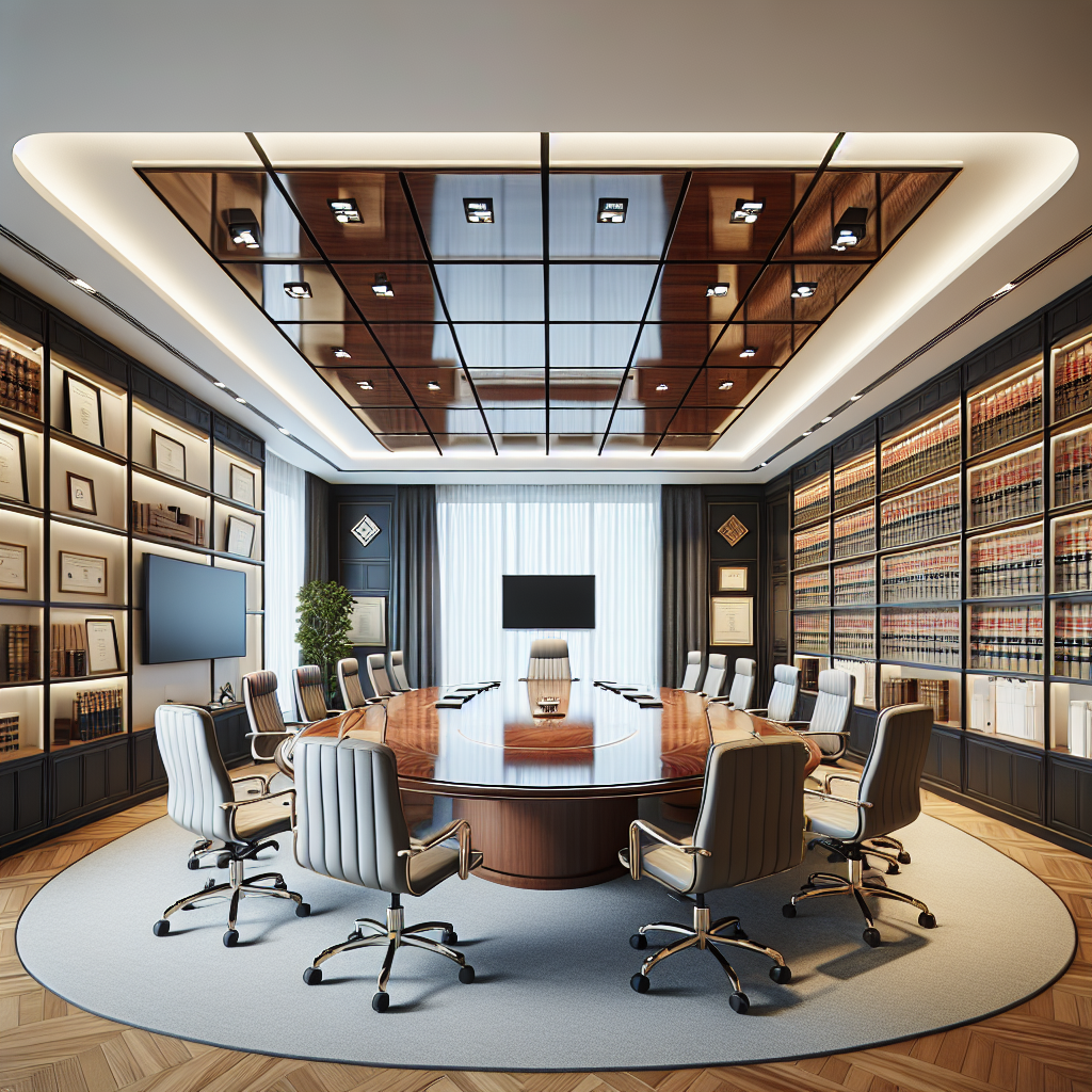 Image générée par IA - Une salle de réunion moderne pour consultations ju...